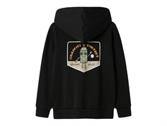 Name It sort sweatshirt cardigan med hætte og street print